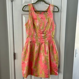 Pink and yellow dress